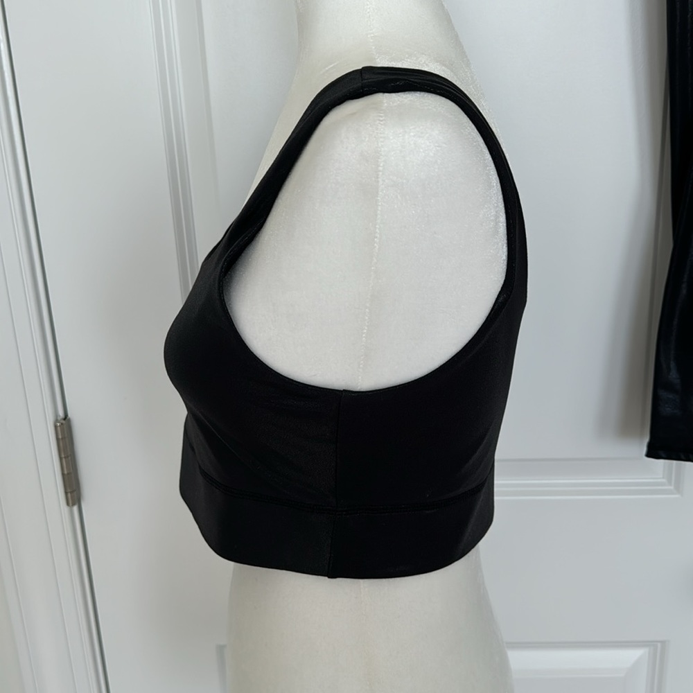Fabletics Bra Tank Top Faux Leather Size Large - Picture 3 of 6